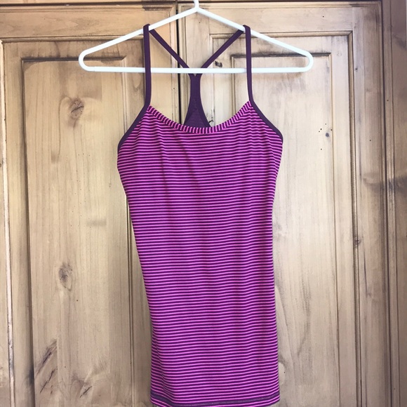 Lululemon Power Y tank Luon light hyperstripe rasp - Picture 4 of 5